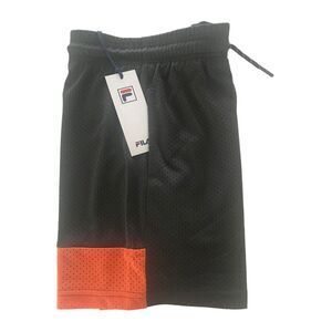 Fila Boys Mesh Athletic Logo Shorts - Black/Size S‎